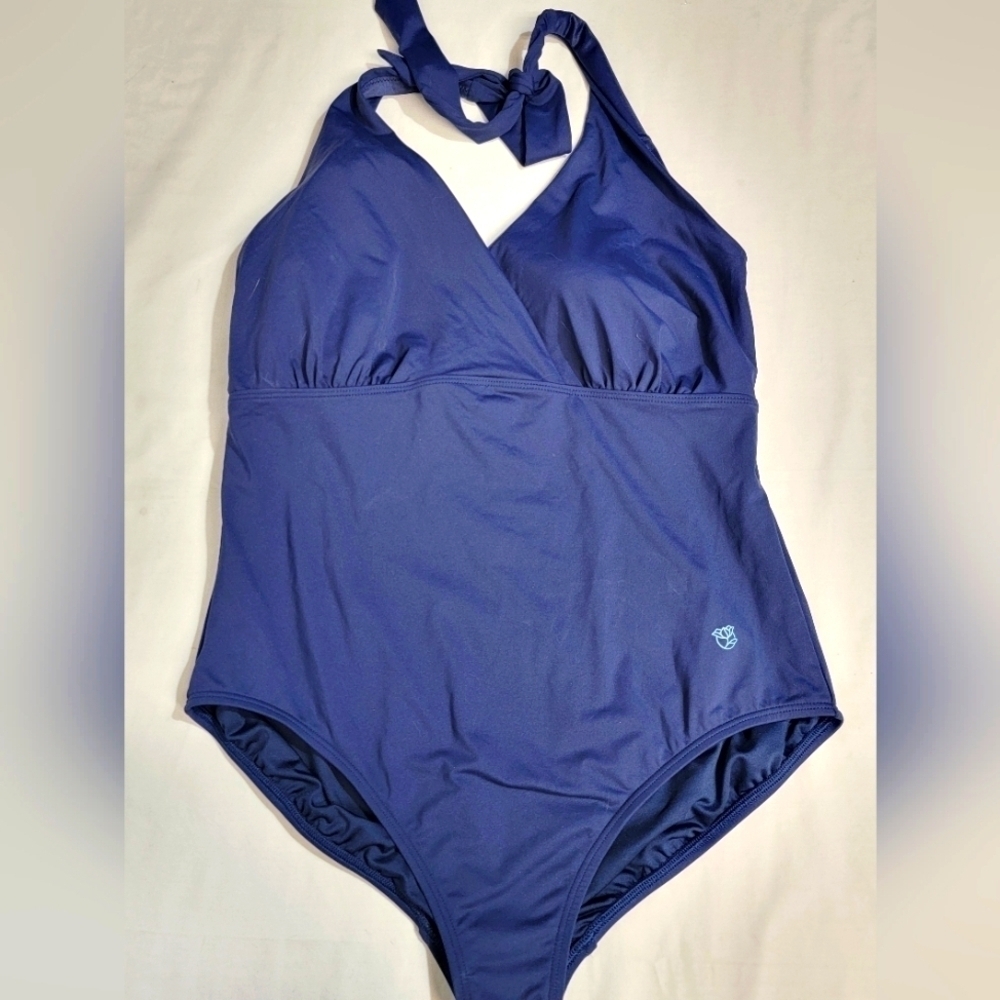 Draper James × Lands' End Collection Crisscross V- Neck Halter Top Size 18